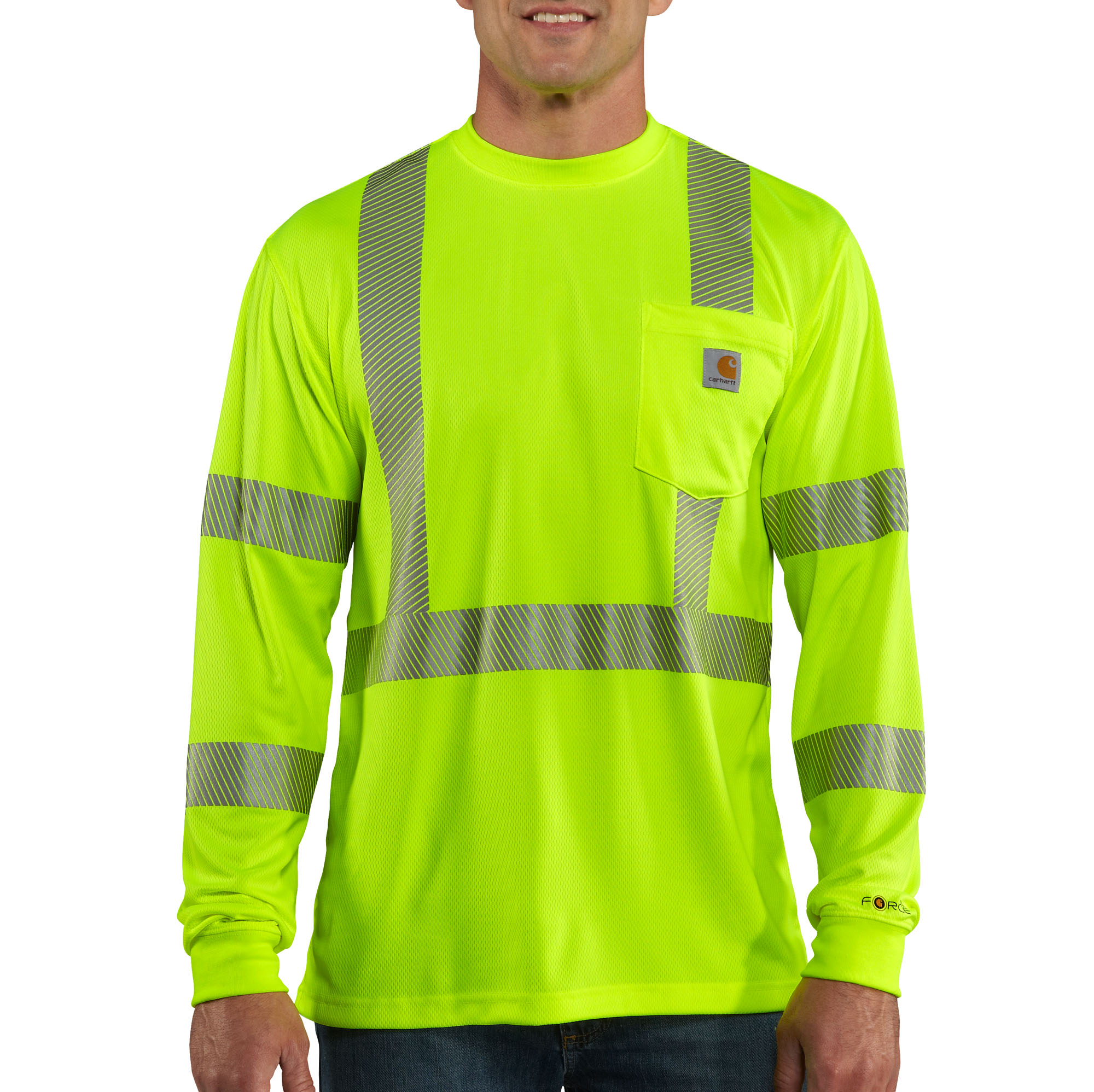 Carhartt Force Hi-Vis Long Sleeve T-Shirt, Class 3 – 100496-323