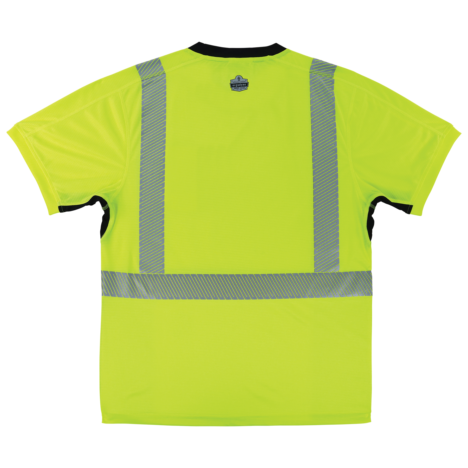 Ergodyne – Class 2, Lightweight Performance Hi-Vis T-Shirt, Segmented Striping – Safety Green – 8283BK - Image 2