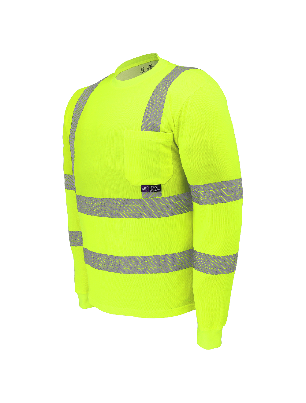 FrogWear® HV Premium High-Performance Self-Wicking Bamboo/Polyester Long-Sleeved Shirt – GLO-217LS - Image 3